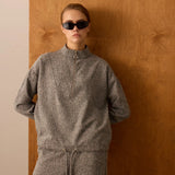 Fermuarlı Gri Sweatshirt