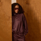 Fermuarlı Kahverengi Ceket