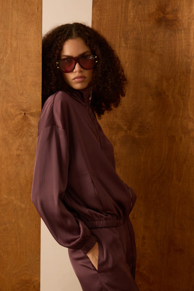 Fermuarlı Kahverengi Ceket