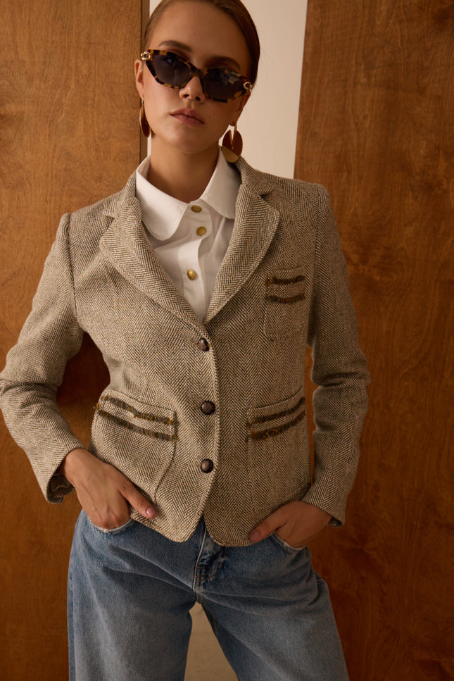 Blazer Ceket (Kahverengi)