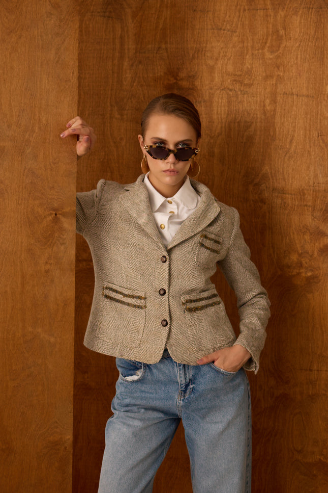 Blazer Ceket (Kahverengi)