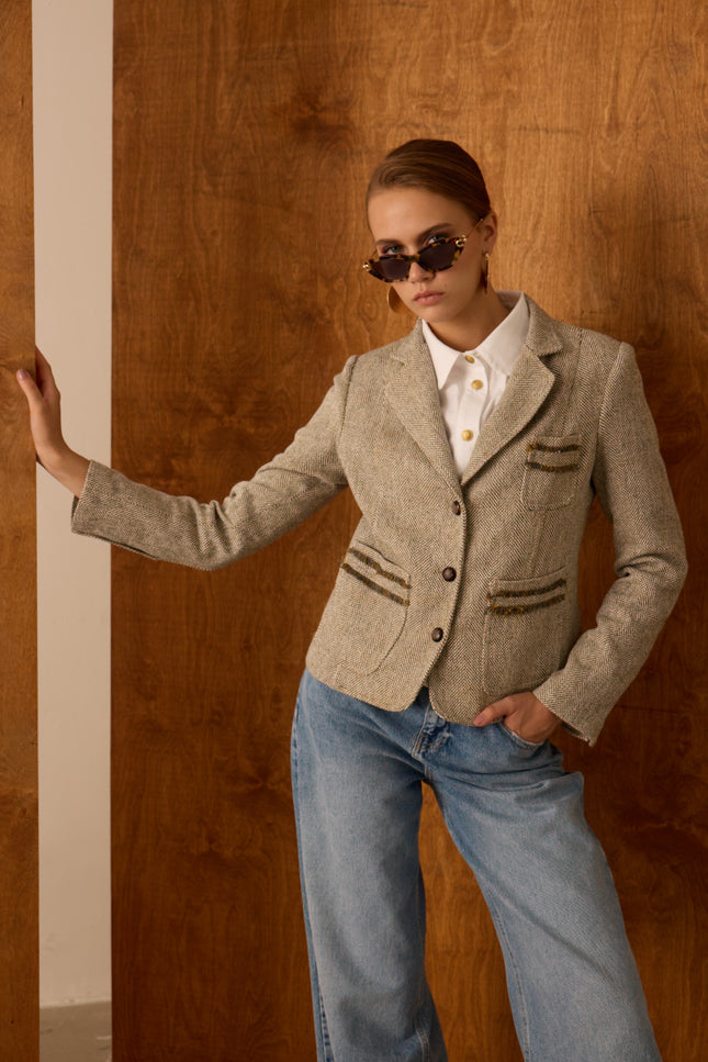 Blazer Ceket (Kahverengi)