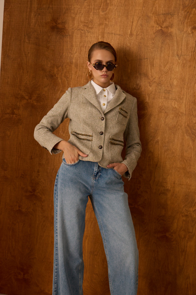 Blazer Ceket (Kahverengi)