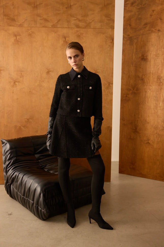 Ceket Elbise İkili Siyah Takım