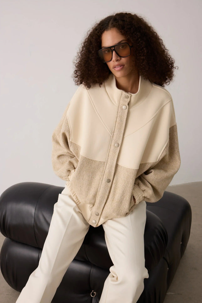 Balıksırtı Bej Mont