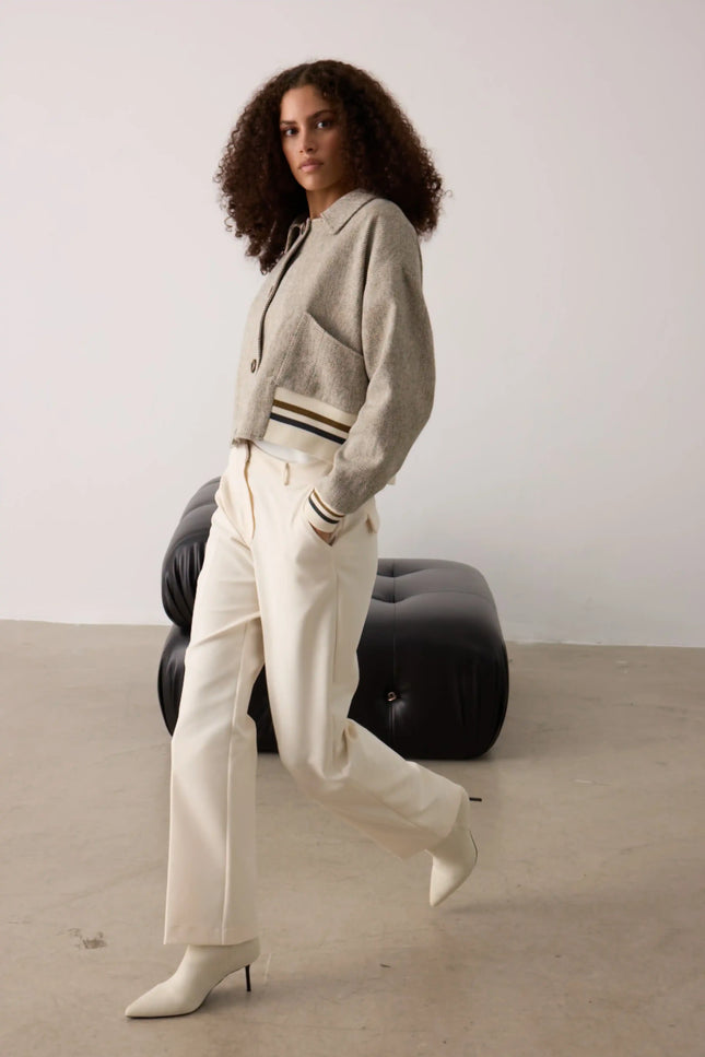 Herringbone Gri Ceket