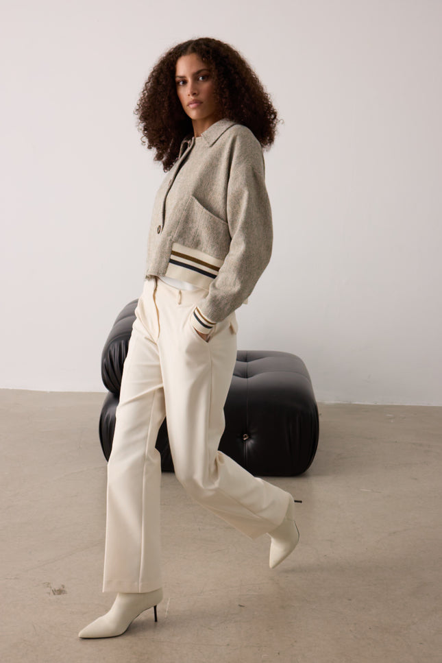 Herringbone Bomber Ceket