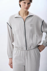 Uzun Kollu Fermuarlı Ceket