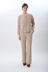 Cepli Rahat Kesim Pantolon (Bej)