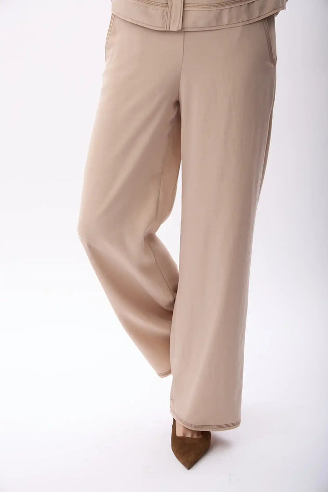 Cepli Rahat Kesim Pantolon (Bej)