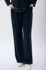 Beli Lastikli Cepli Pantolon (Siyah)