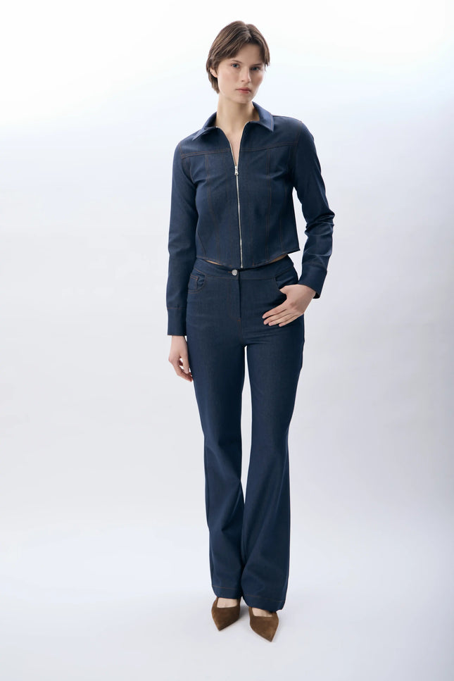 Kemerli Denim Pantolon