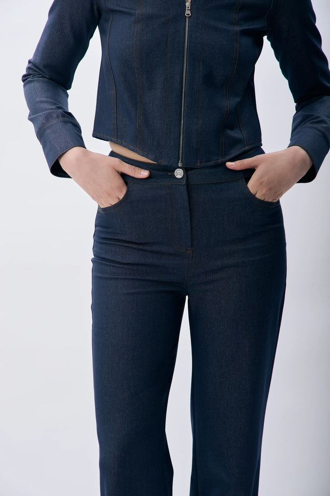 Kemerli Denim Pantolon