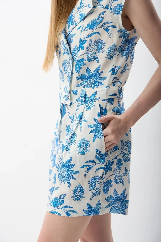 Kruvaze Yaka Keten Tulum