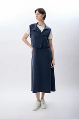 Bisiklet Yaka Kısa Kollu Elbise