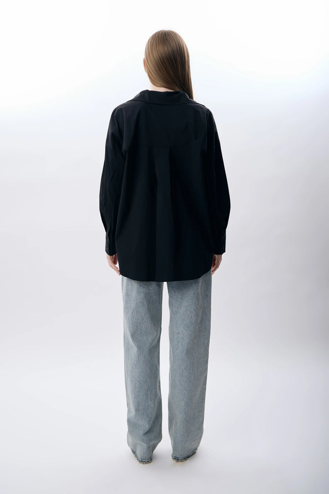 Uzun Kollu Gömlek (Siyah)