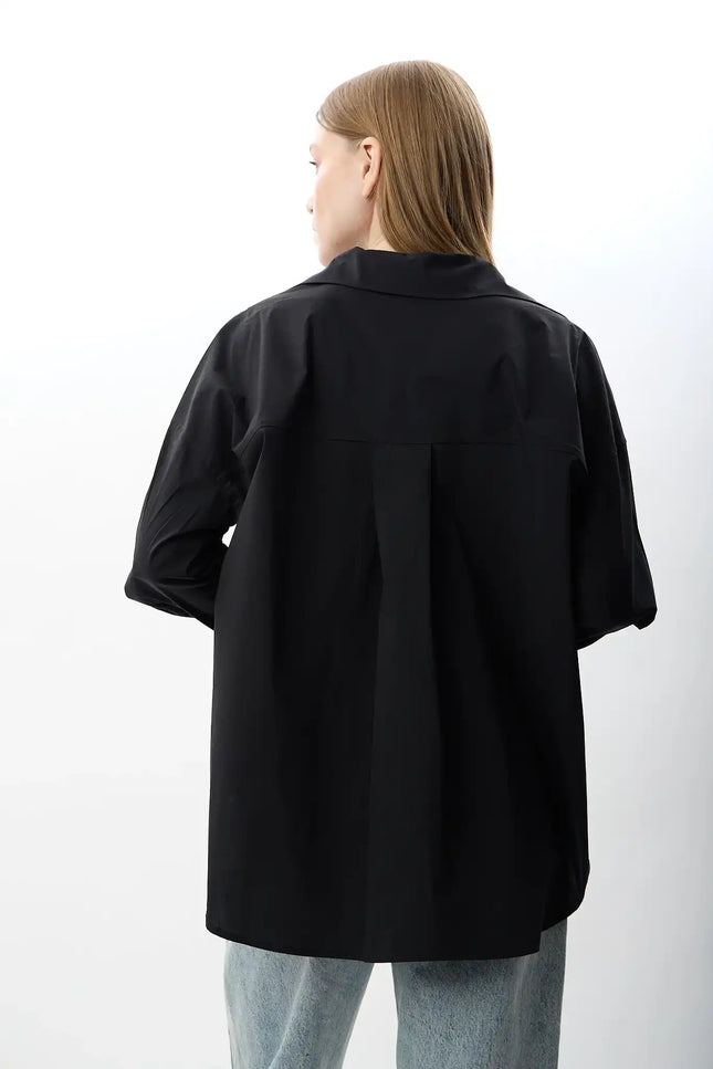 Uzun Kollu Gömlek (Siyah)