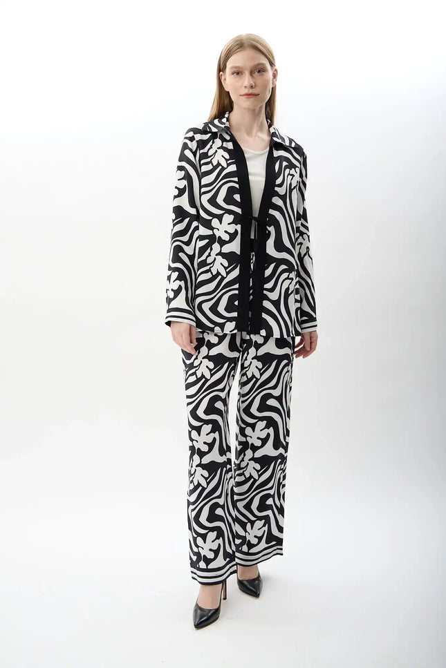 Rahat Kesim Pantolon (Siyah Beyaz)