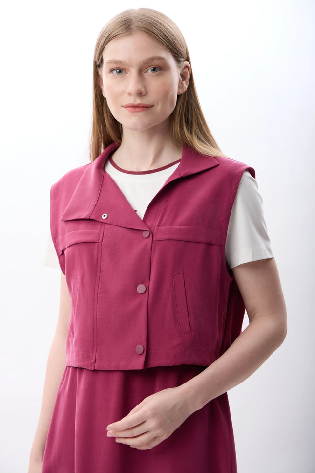 Bomber Yelek (Fuşya)