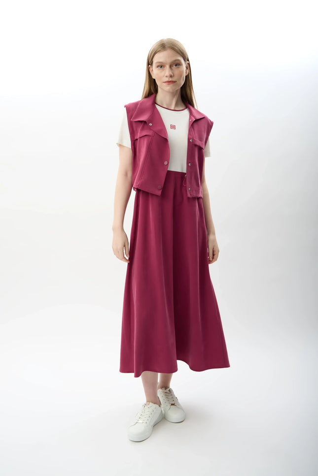 Bisiklet Yaka Kısa Kollu Elbise