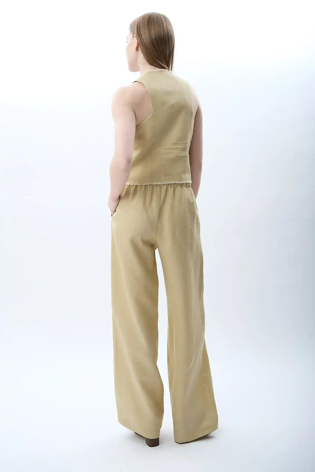 Keten Pantolon (Bej)