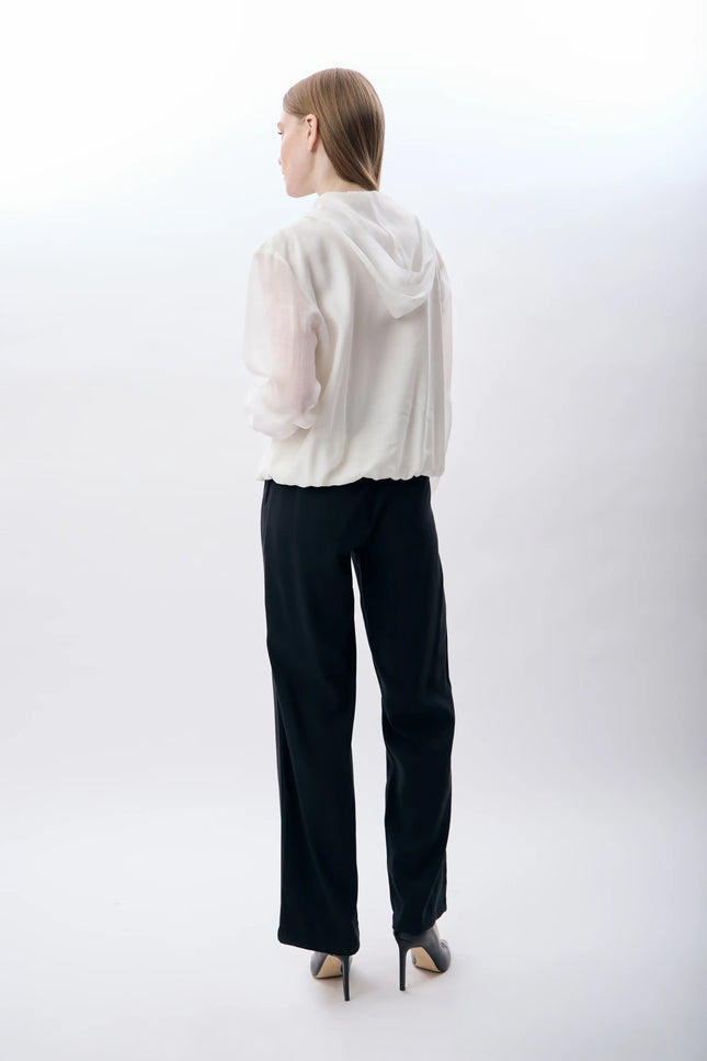 Yüksek Bel Rahat Kesim Pantolon (Siyah)