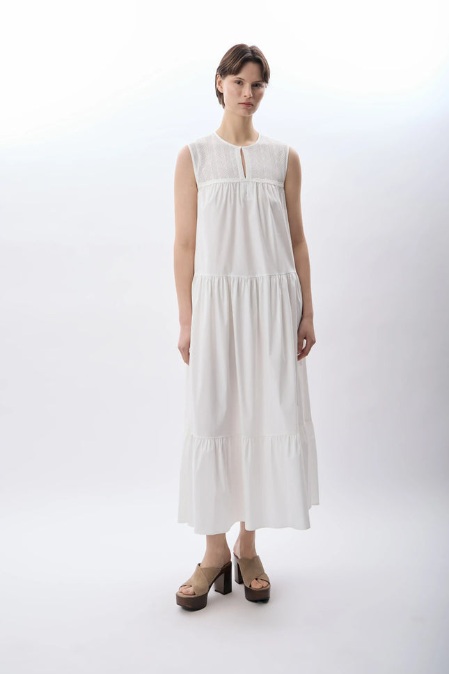 Volanlı Maxi Elbise (Ekru)