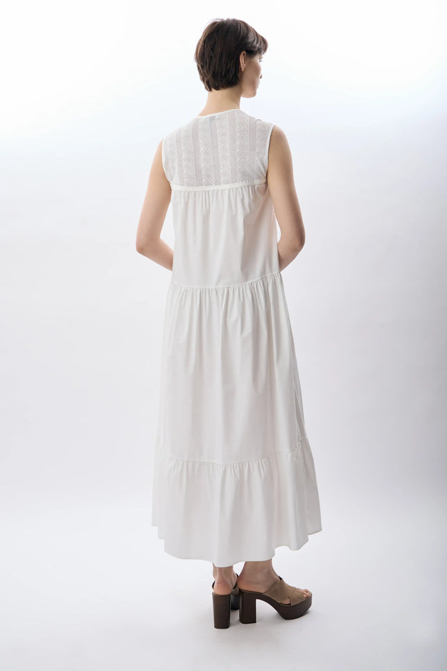 Volanlı Maxi Elbise (Ekru)