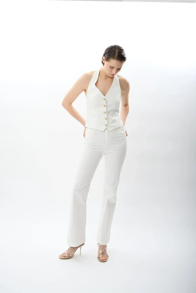 Yüksek Bel Pantolon (Ekru)