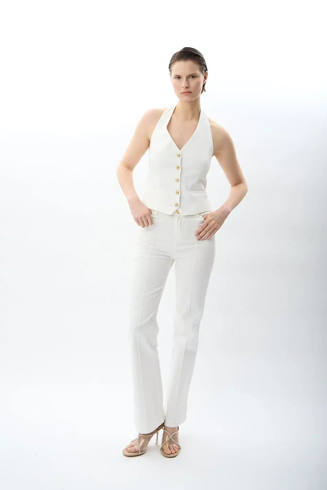 Yüksek Bel Pantolon (Ekru)