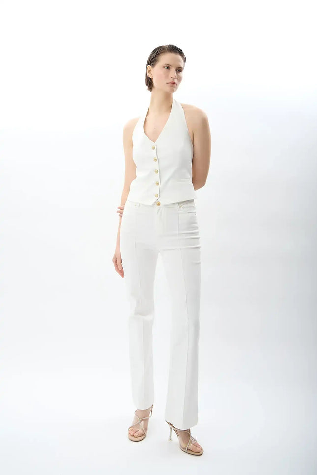 Yüksek Bel Pantolon (Ekru)