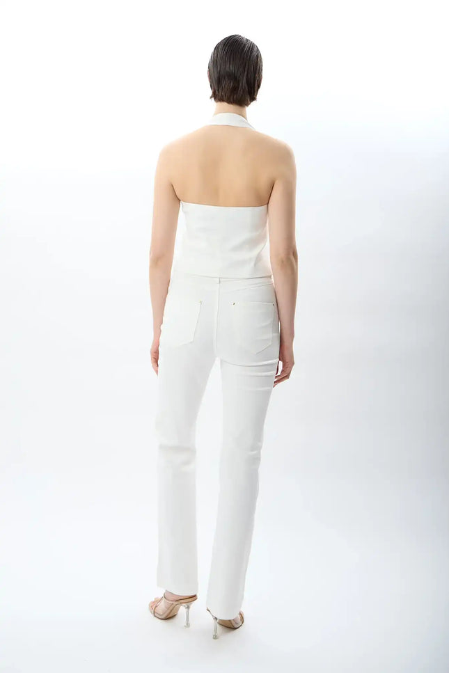 Yüksek Bel Pantolon (Ekru)