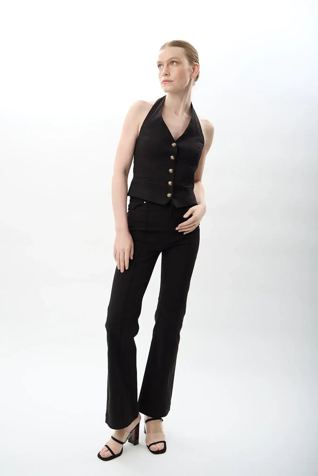 Yüksek Bel Pantolon(Siyah)