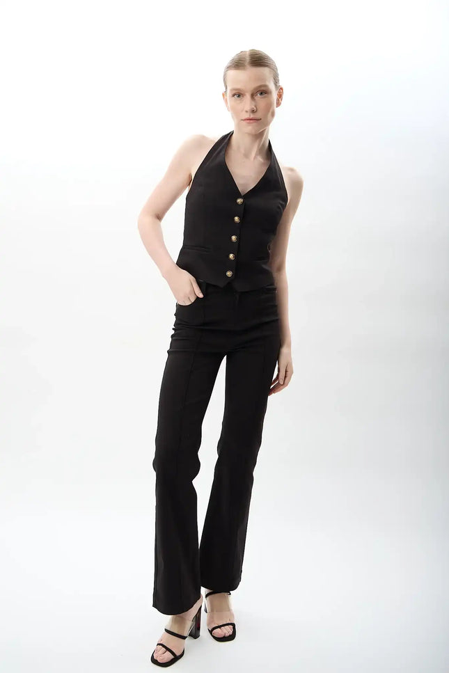 Yüksek Bel Pantolon(Siyah)