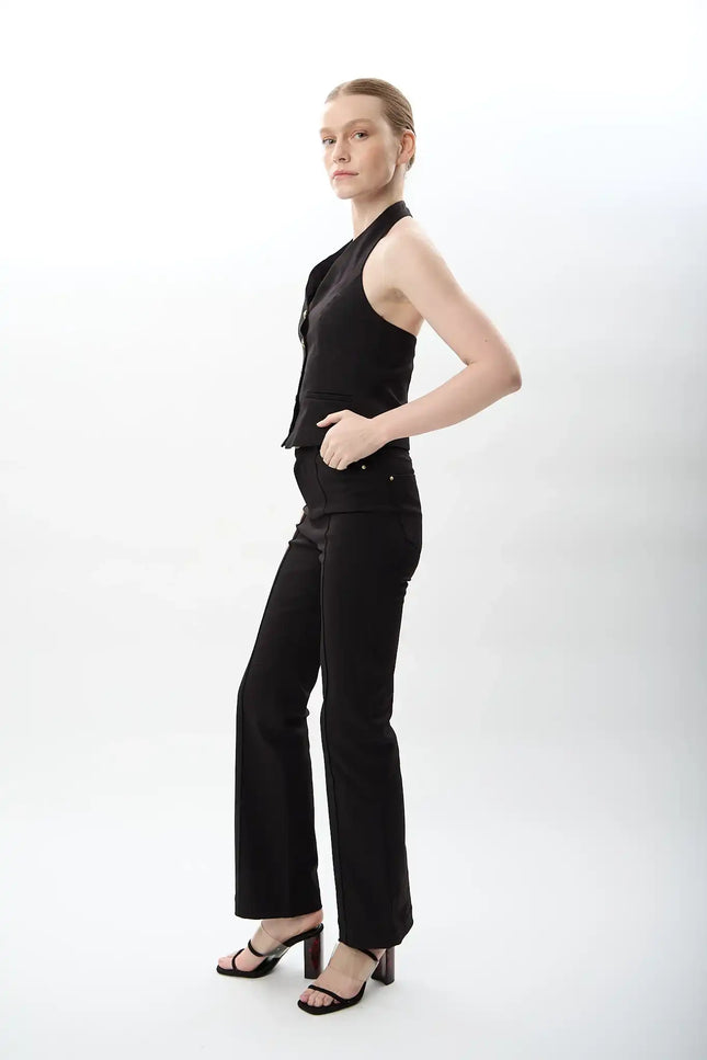 Yüksek Bel Pantolon(Siyah)