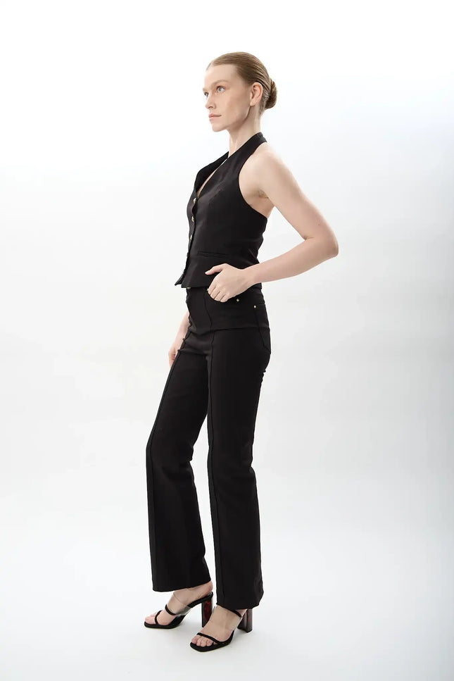 Yüksek Bel Pantolon(Siyah)