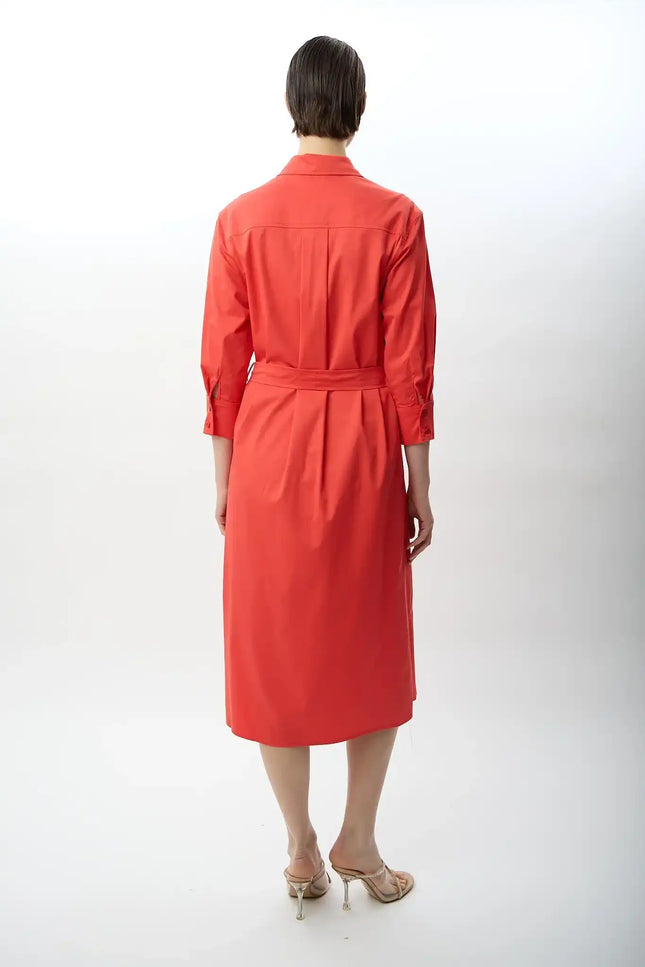 Taş Detaylı Gömlek Elbise (Gül Kurusu)