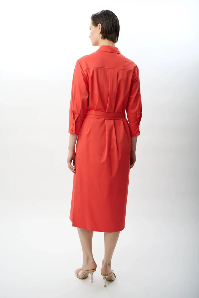 Taş Detaylı Gömlek Elbise (Gül Kurusu)