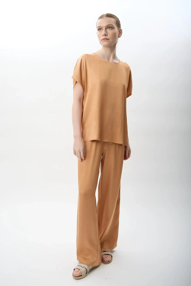 Bisiklet Yaka Bluz (Gül Kurusu)