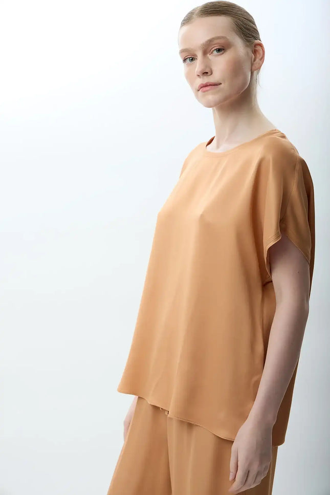 Bisiklet Yaka Bluz (Gül Kurusu)