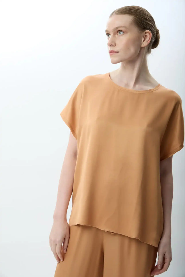 Bisiklet Yaka Bluz (Gül Kurusu)