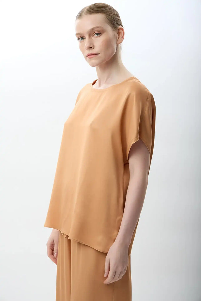 Bisiklet Yaka Bluz (Gül Kurusu)