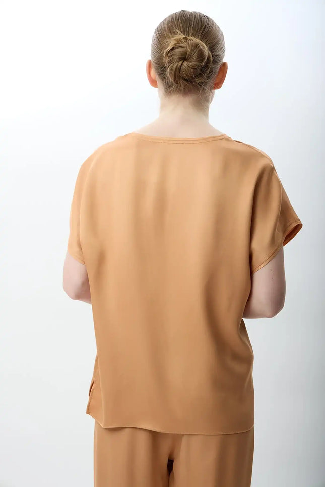 Bisiklet Yaka Bluz (Gül Kurusu)