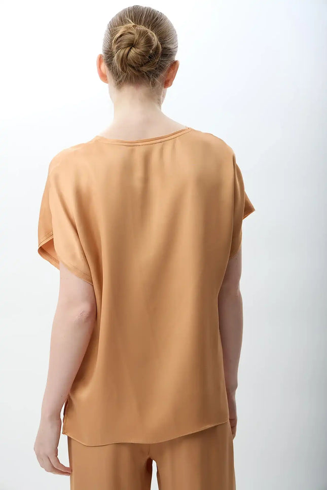 Bisiklet Yaka Bluz (Gül Kurusu)