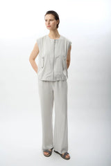 Geniş Paça Rahat Pantolon (Gri)