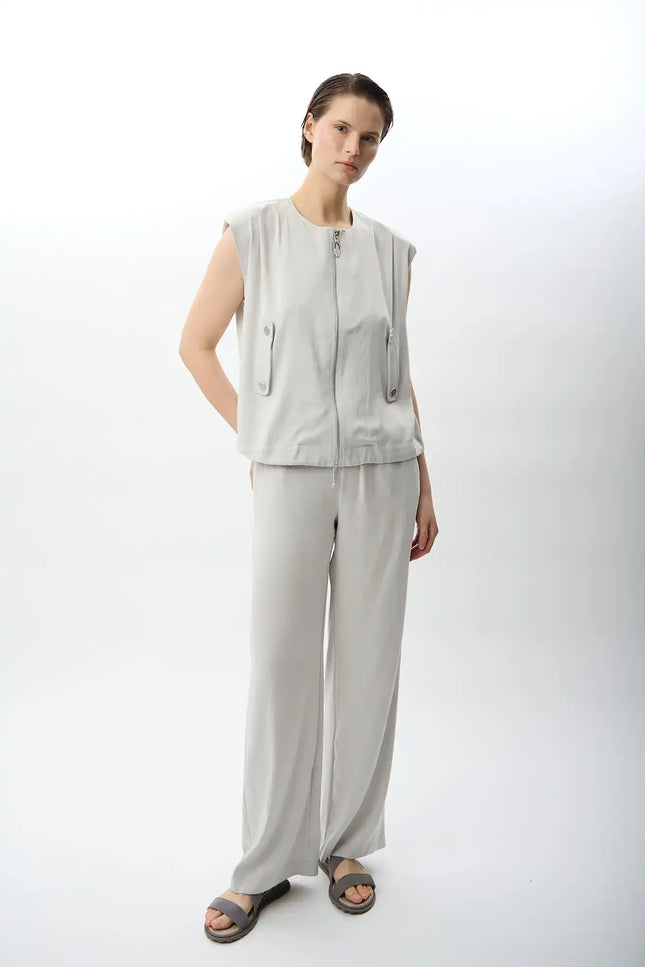 Geniş Paça Rahat Pantolon (Gri)