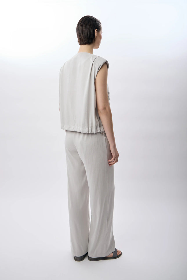 Geniş Paça Rahat Pantolon (Gri)