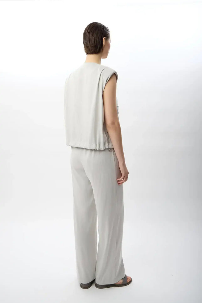 Geniş Paça Rahat Pantolon (Gri)