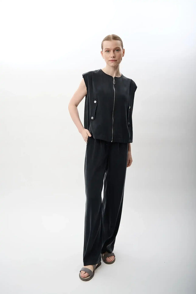 Geniş Paça Rahat Pantolon (Lacivert)