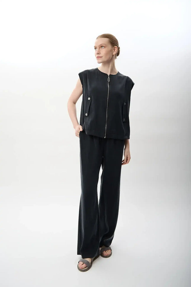 Geniş Paça Rahat Pantolon (Lacivert)